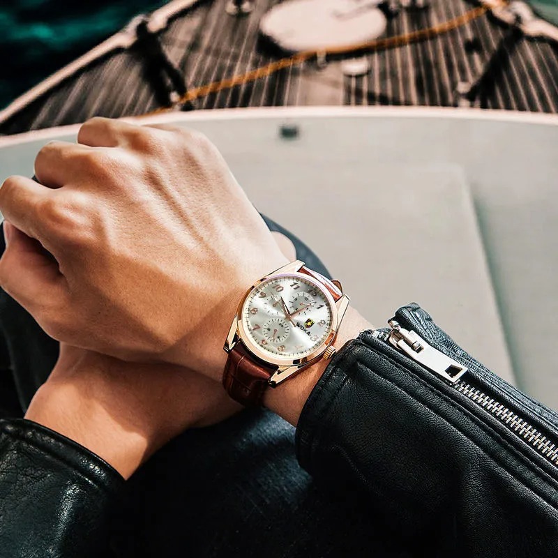 Reloj De Cuarzo Para Hombres De Negocios WOKAI