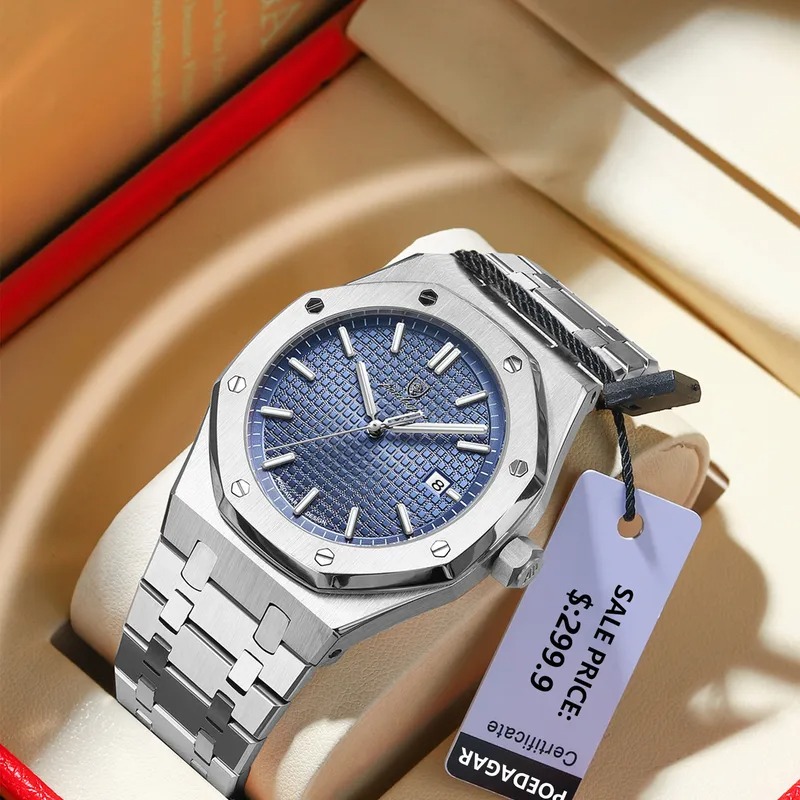 Reloj de lujo hombre prueba de agua cuarzo