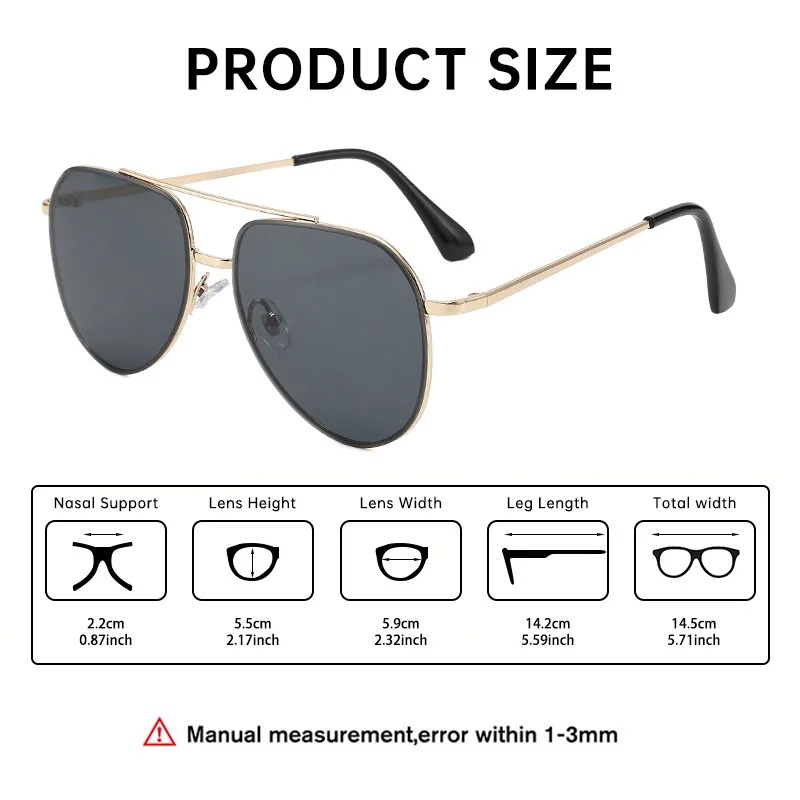 Gafas sol aviador doble viga clasica