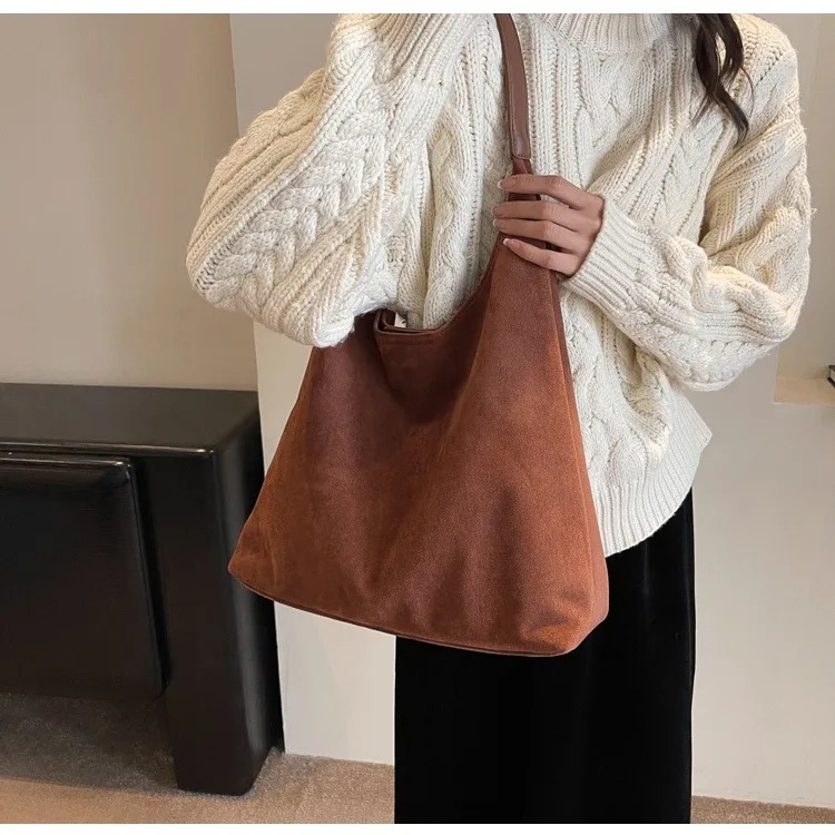 Bolso hombro grande mujer retro invierno