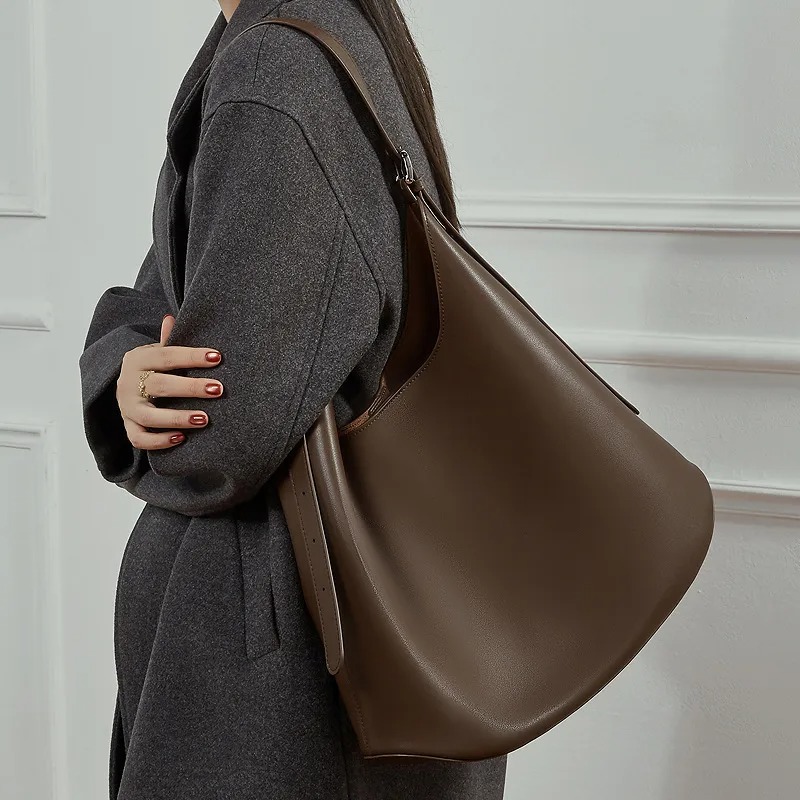 Bolso Cuero Genuino Gran Capacidad Cruzado