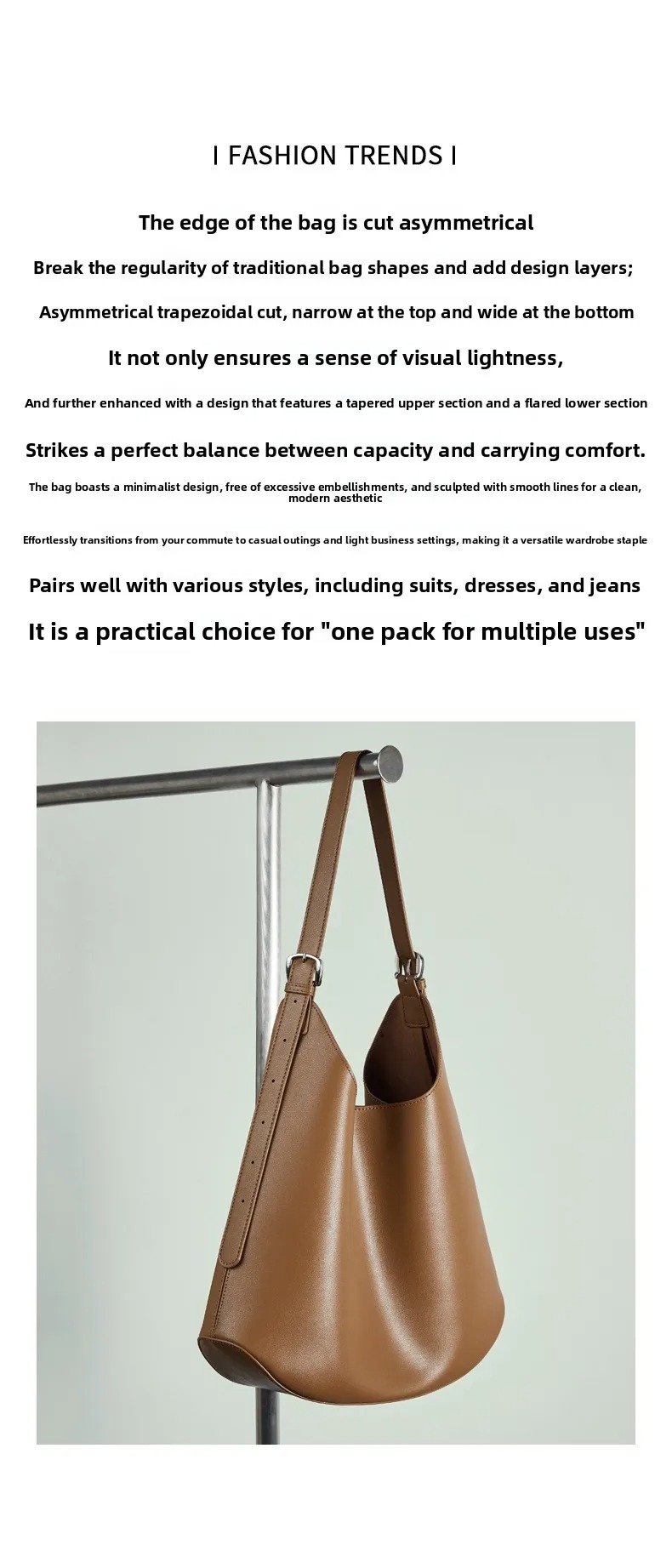 Bolso Cuero Genuino Gran Capacidad Cruzado