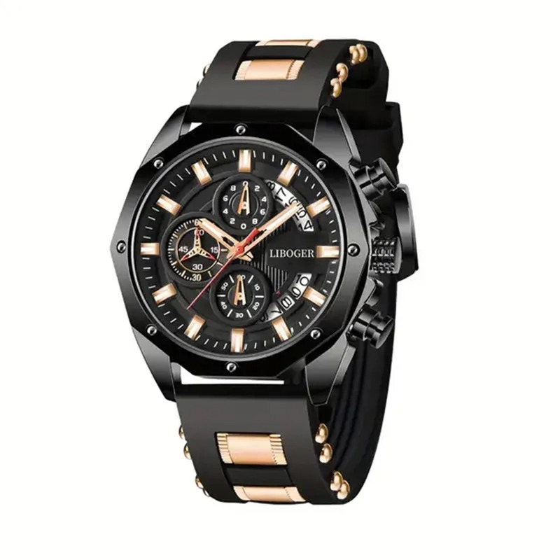 Reloj cuarzo hombre silicona calendario