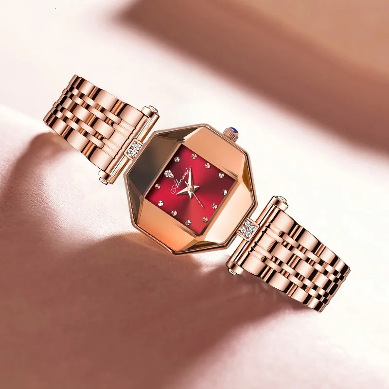 Reloj mujer cuarzo broche doble mariposa